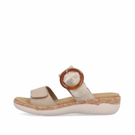 Remonte Damen Pantoletten - Beige Remonte Damen Pantoletten - Beige
